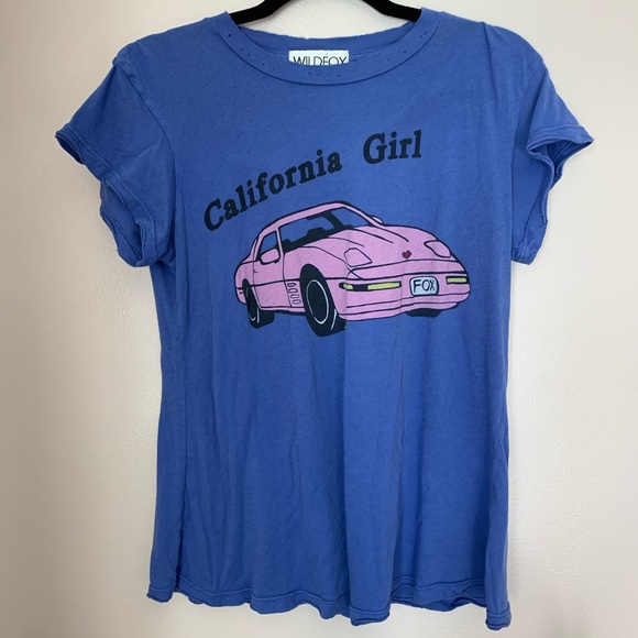 Wildfox Tops - WILDFOX California Girl Blue T Shirt Small